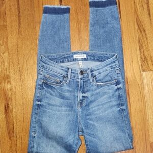 Good American good legs stretch jeans slit ankles 25